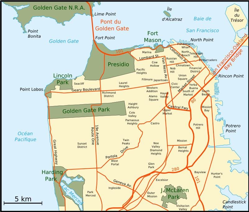 வரைபடம் அதிக வளைகுடா பகுதியில்