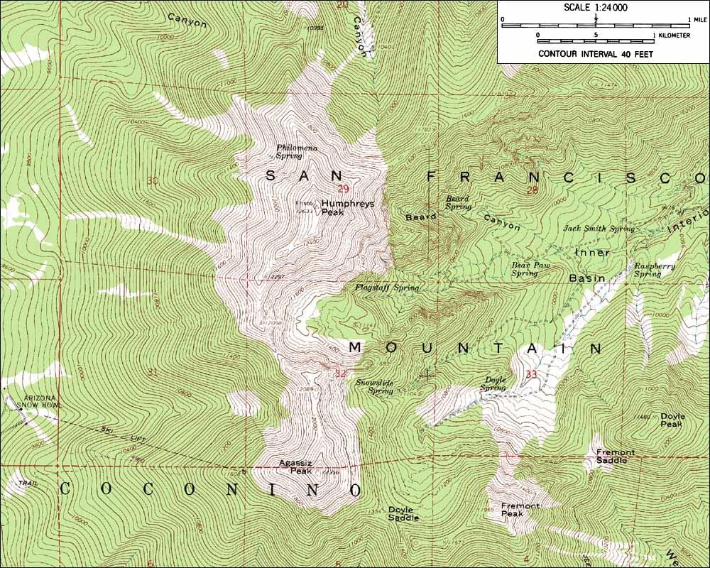 வரைபடம் சான் பிரான்சிஸ்கோ உயர