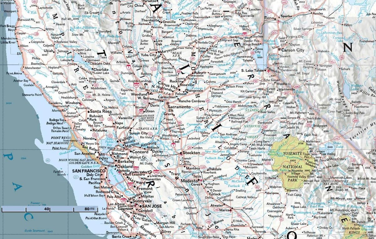 வரைபடம் வட சான் பிரான்சிஸ்கோ