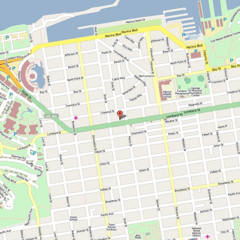 வரைபடம் lombard, தெரு சான் பிரான்சிஸ்கோ