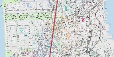 வரைபடம் சான் பிரான்சிஸ்கோ, மூடுபனி