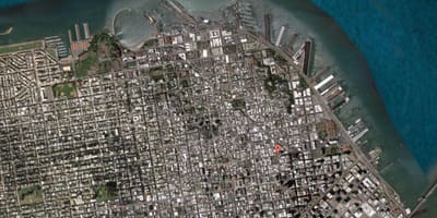 வரைபடம் சான் பிரான்சிஸ்கோ செயற்கைக்கோள்