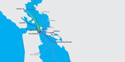சான் பிரான்சிஸ்கோ விரிகுடா படகு வரைபடம்