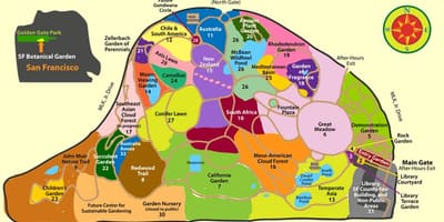 சான் பிரான்சிஸ்கோ பொட்டானிக்கல் கார்டன் வரைபடம்