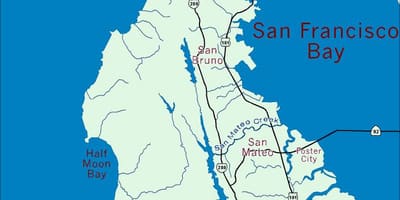 வரைபடத்தை பே பகுதியில் தீபகற்பத்தில்