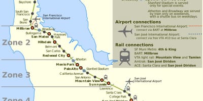 சான் பிரான்சிஸ்கோ caltrain வரைபடம்